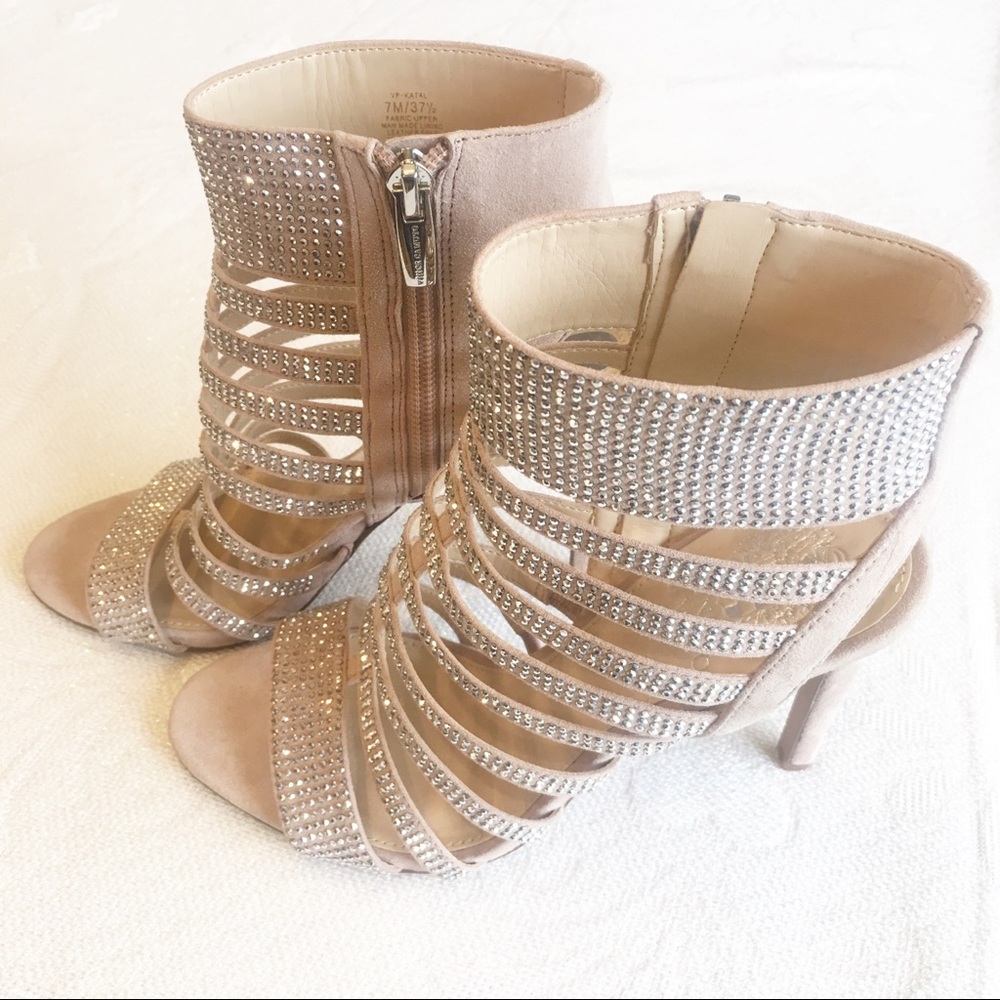 Vince Camuto Katal Rhinestone Coated Cage Heel